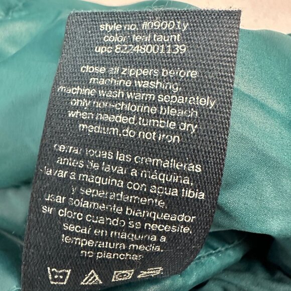 Faded Glory Reversible Quilted Jacket M 8-10 Black & Teal Polyester Womens - Picture 3 of 8